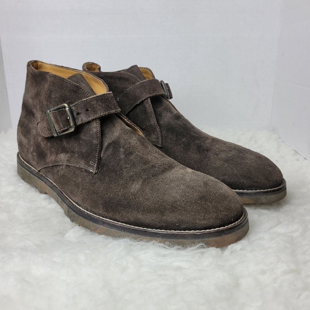 To Boot New York Adam Derrick Mens Size  11  Brown Suede  Monk Strap